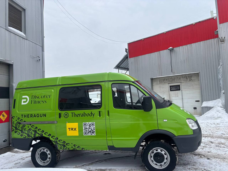 Частичная оклейка Газель для СТО велосипедов Гренавцевых