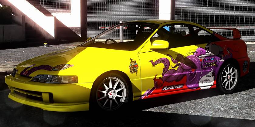 Качественный рисунок на пленке авто Хонда