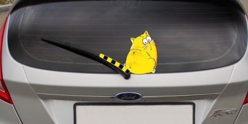 Наклейка кот на заднее стекло