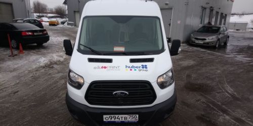 Брендирование транспорта типографий спереди