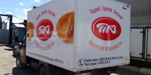 Брендирование транспорта булочных