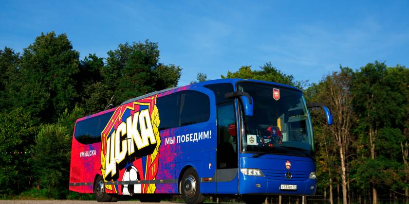 Рекламное оформление транспорта автобуса