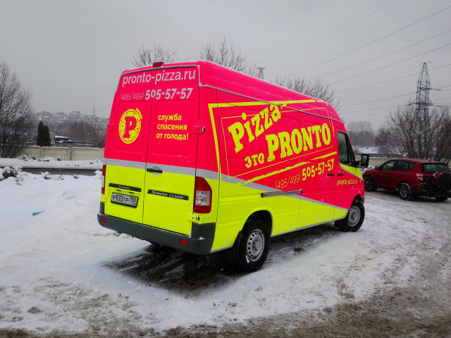 Полное брендирование Mercedes Sprinter Classic 2 для сети ресторанов Pronto