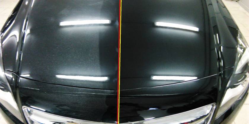 Результат полировки кузова автомобиля