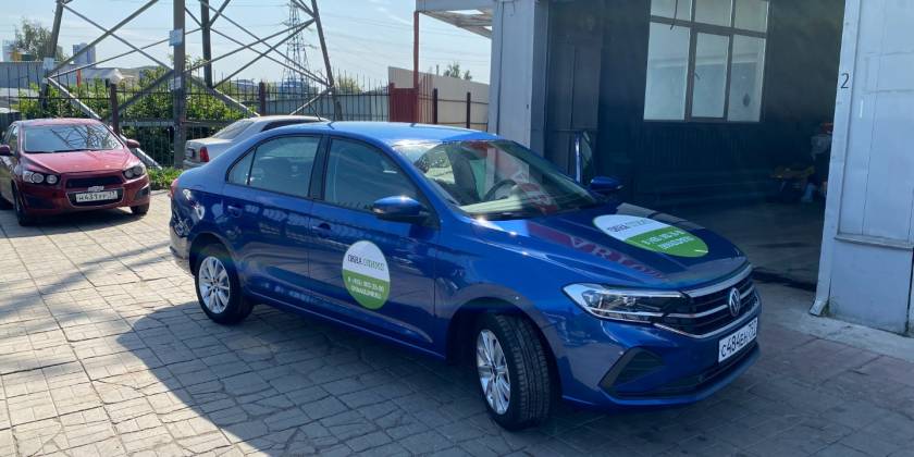 Брендирование Volkswagen Polo — Окна Олимп