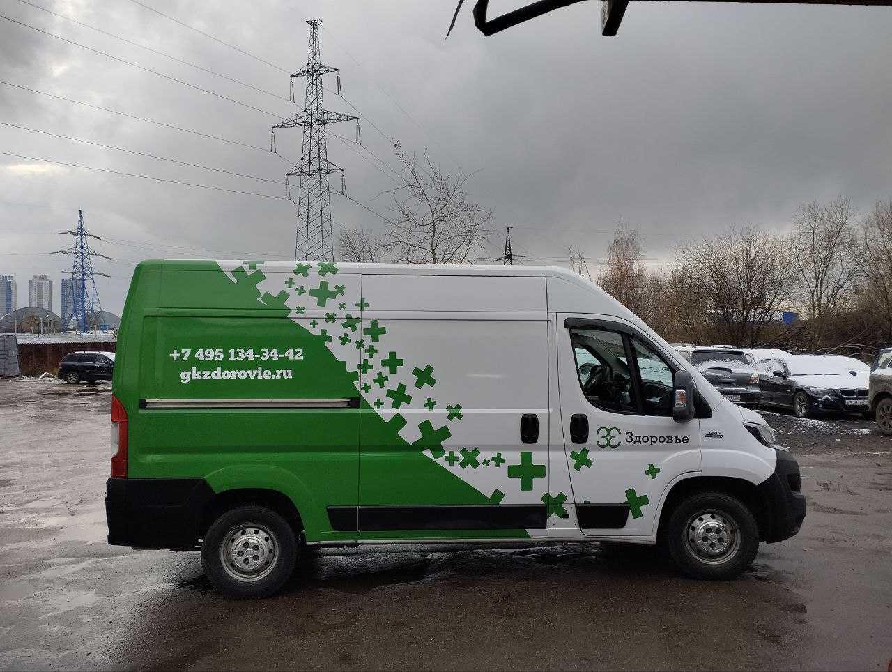 Оклейка Fiat Ducato для компании Здоровье