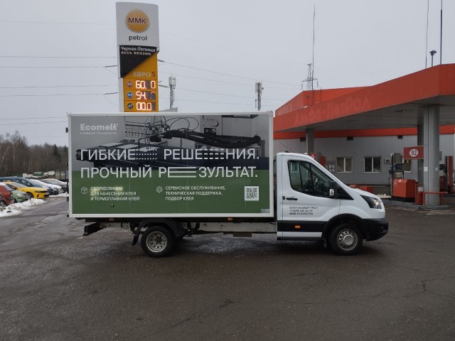 Оклейка Ford Transit с грузовой будкой для Экомелт