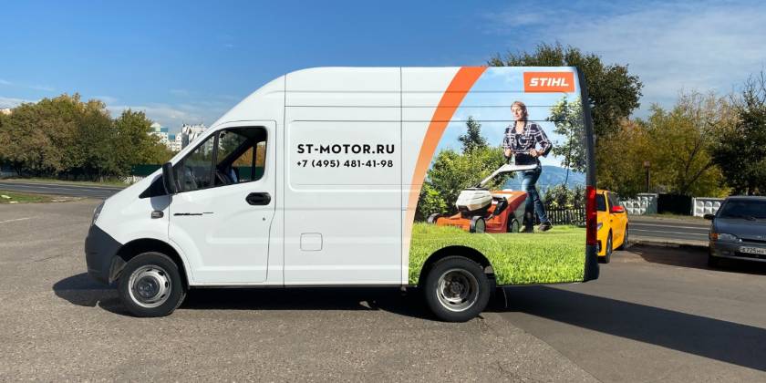 Брендирование газели рекламной плёнкой — пример работы Creative Team Print