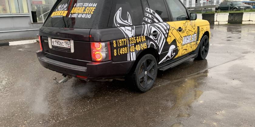 Оклейка Range Rover Vogue для «Ангар Авто»