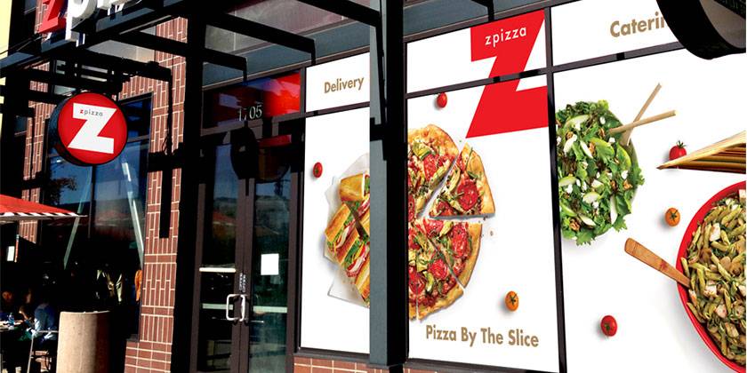 брендирование окон ресторана