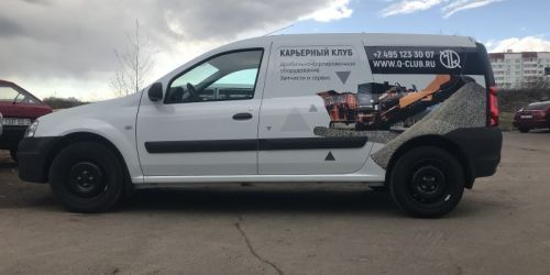 Оклейка Лада Ларгус Lada Largus рекламной пленкой