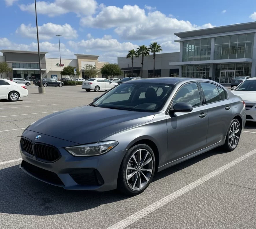 Оклейка автомобиля сатиновой полиуретановой плёнкой KPPF 84