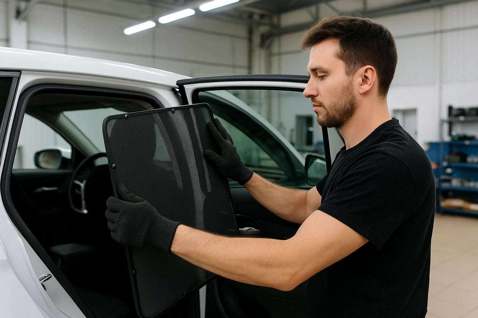 Профессиональная установка съемной тонировки