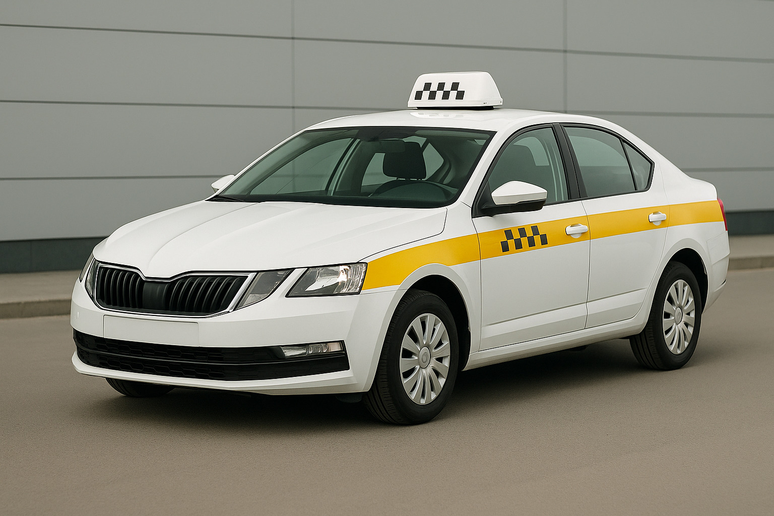 Оклейка авто белой пленкой для такси