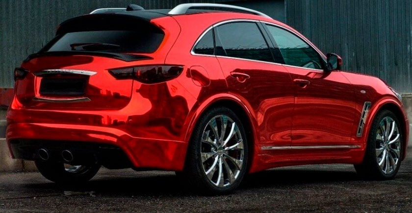 Оклейка Infinity хромированной пленкой Nippon