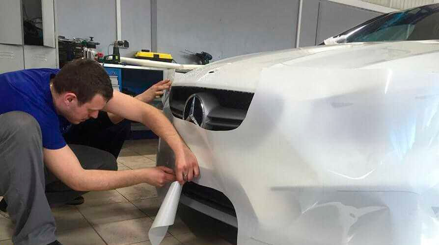 Процесс оклейки