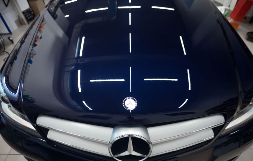 Полировка капота c жидким стеклом