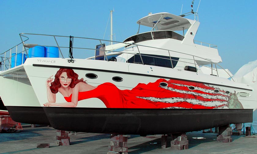 Оклейка яхт