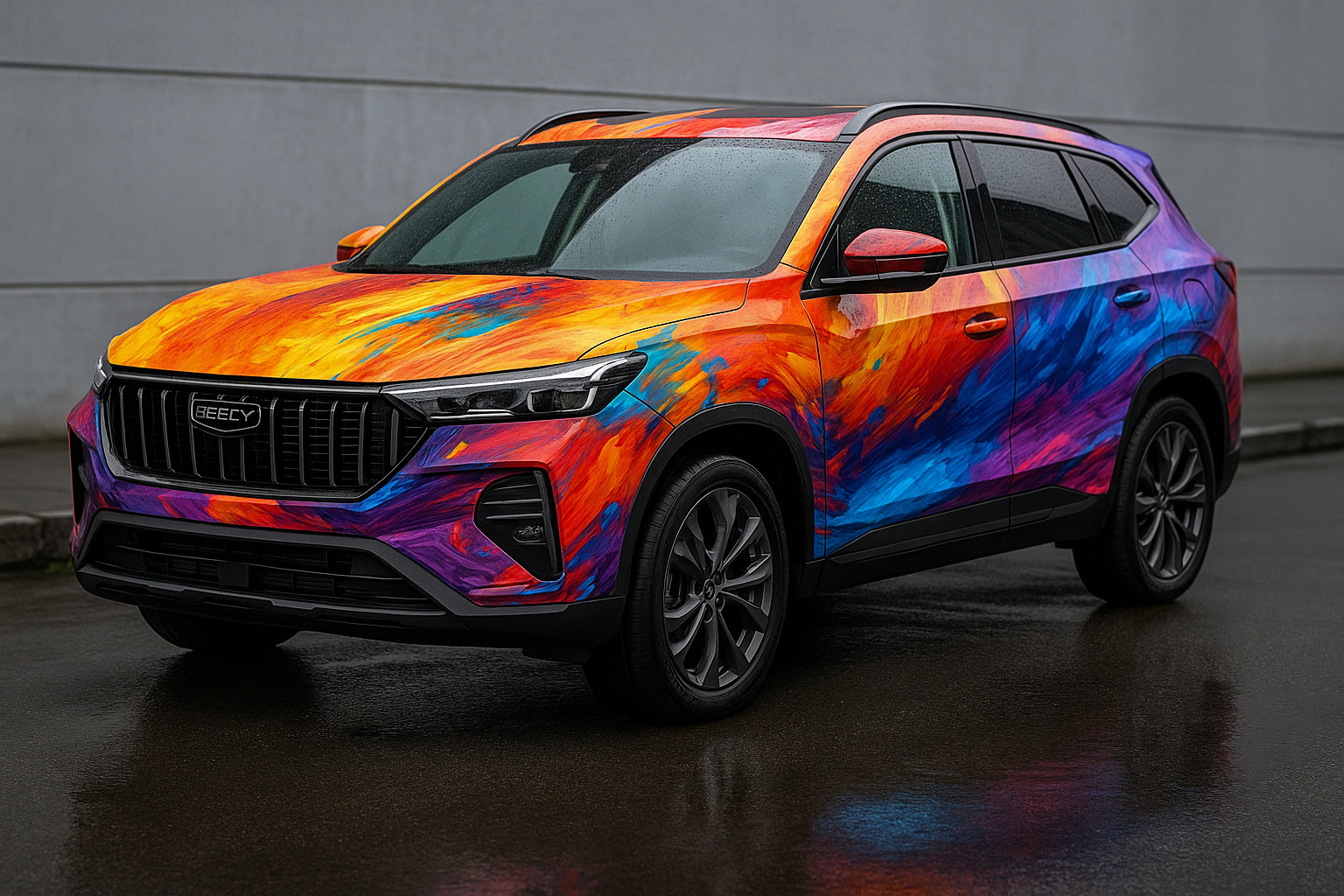 Оклейка Geely винилом