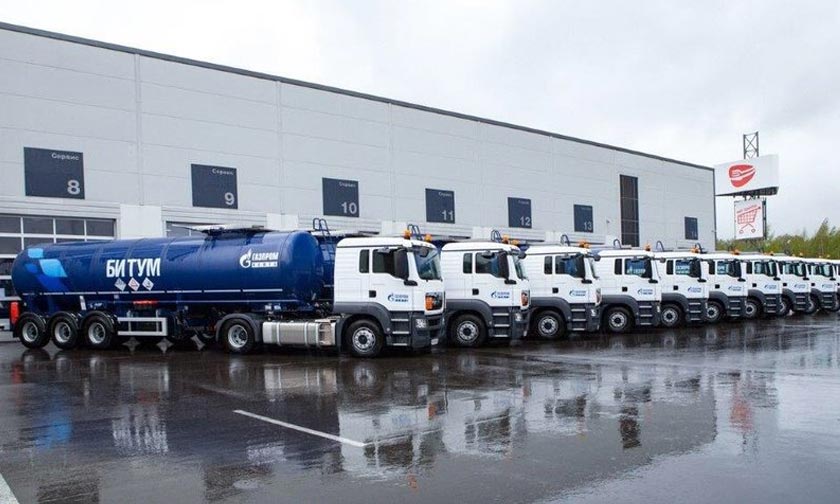 Оклейка грузовиков газпром