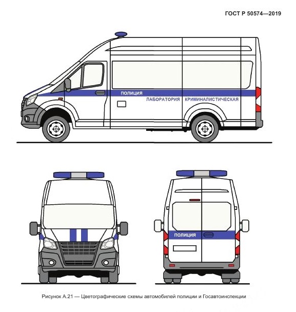 Оклейка газелей полиции по ГОСТ